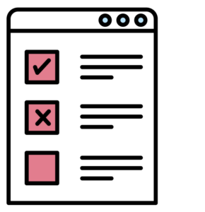 line icon of a checklist